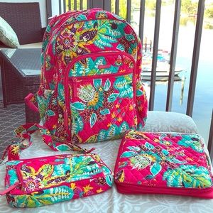 Vera Bradley 3 piece backpack